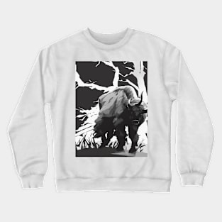 Bison Shadow Silhouette Anime Style Collection No. 112 Crewneck Sweatshirt